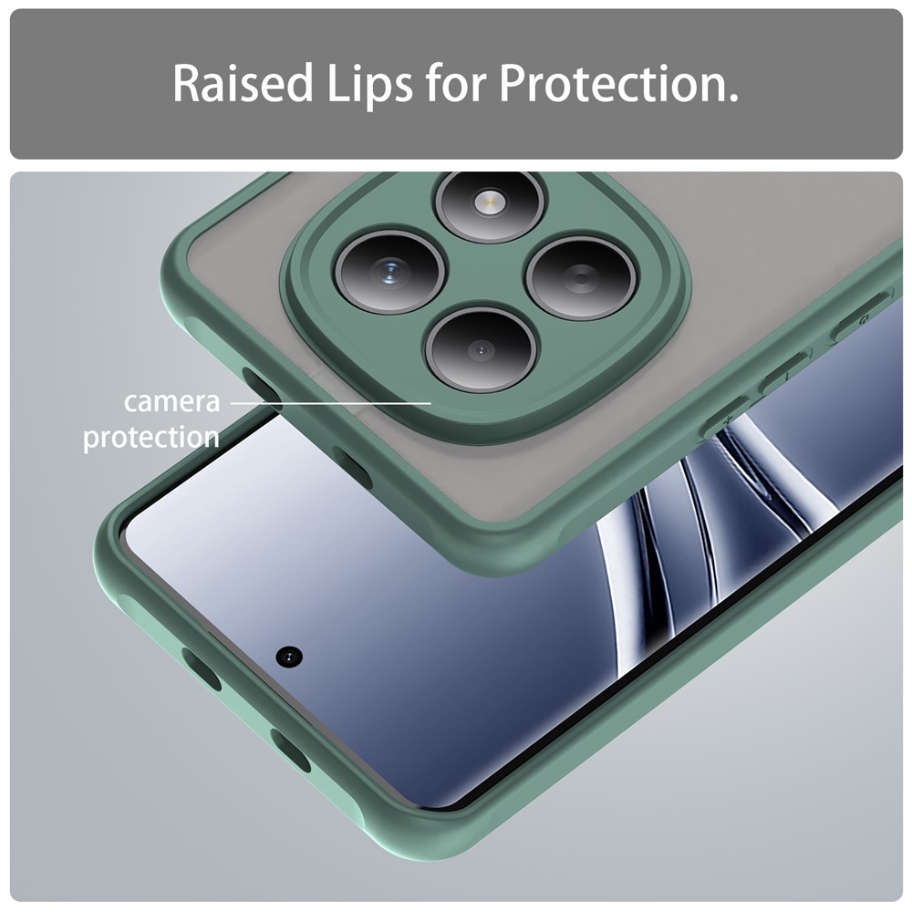 Gél tok kemény hátlappal a Xiaomi Poco M8 5G/Redmi Note 15 5G/Note 15 4G számára - zöld