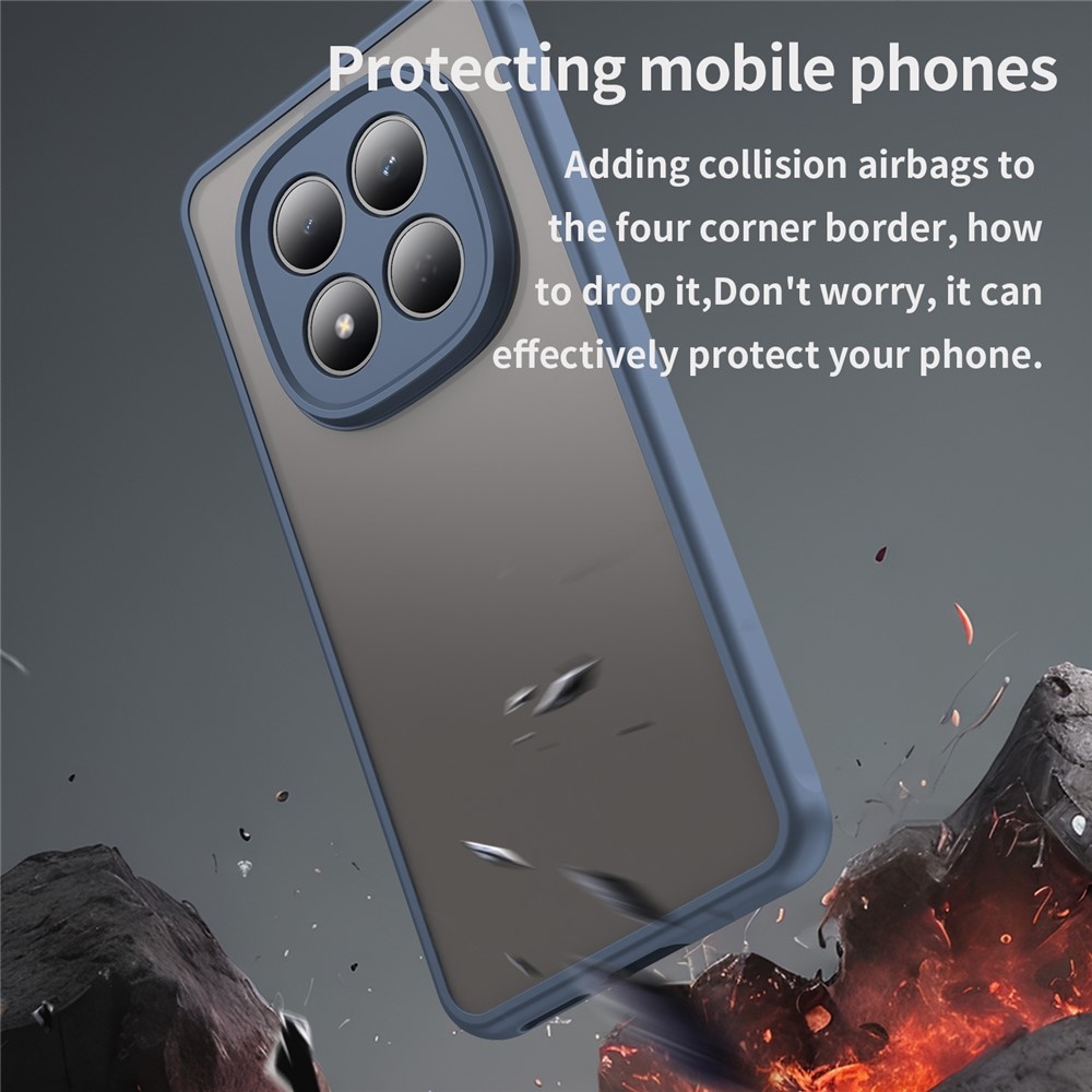 Gél tok kemény hátlappal Xiaomi Redmi Note 15 Pro 4G - kék