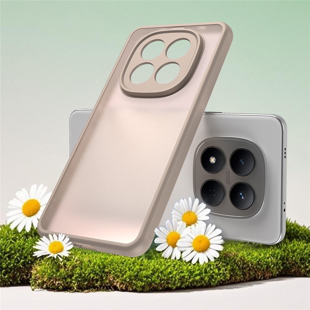 Gél tok kemény hátlappal Xiaomi Redmi Note 15 Pro 4G - narancssárga színben