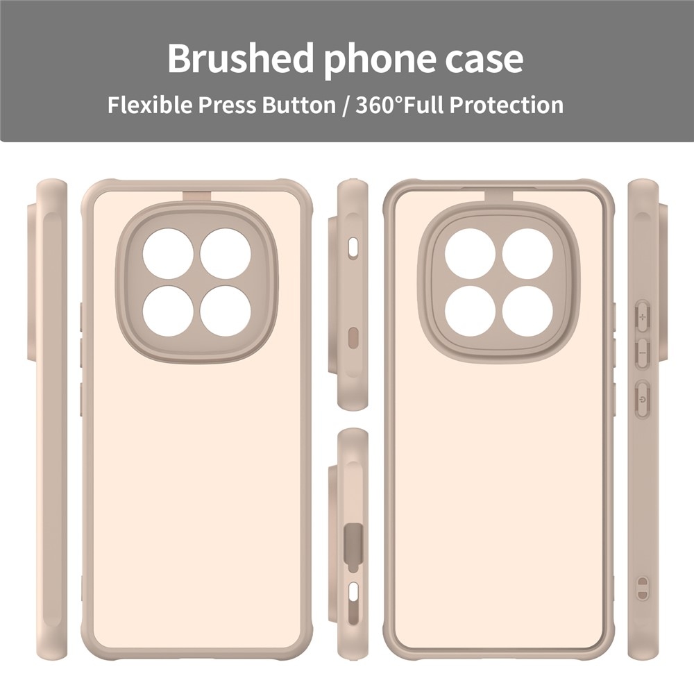 Gél tok kemény hátlappal Xiaomi Redmi Note 15 Pro 4G - narancssárga színben