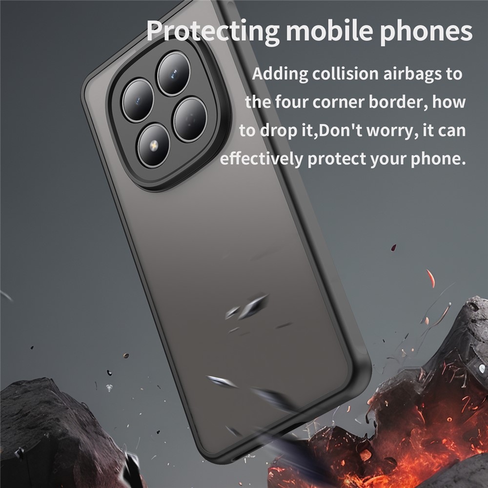 Gél tok kemény hátlappal Xiaomi Redmi Note 15 Pro 5G - fekete