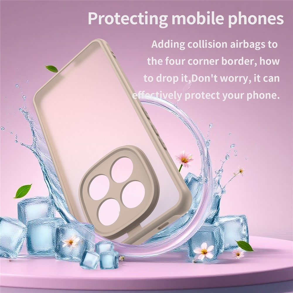 Gél tok kemény hátlappal Xiaomi Redmi Note 15 Pro 5G - narancssárga színben