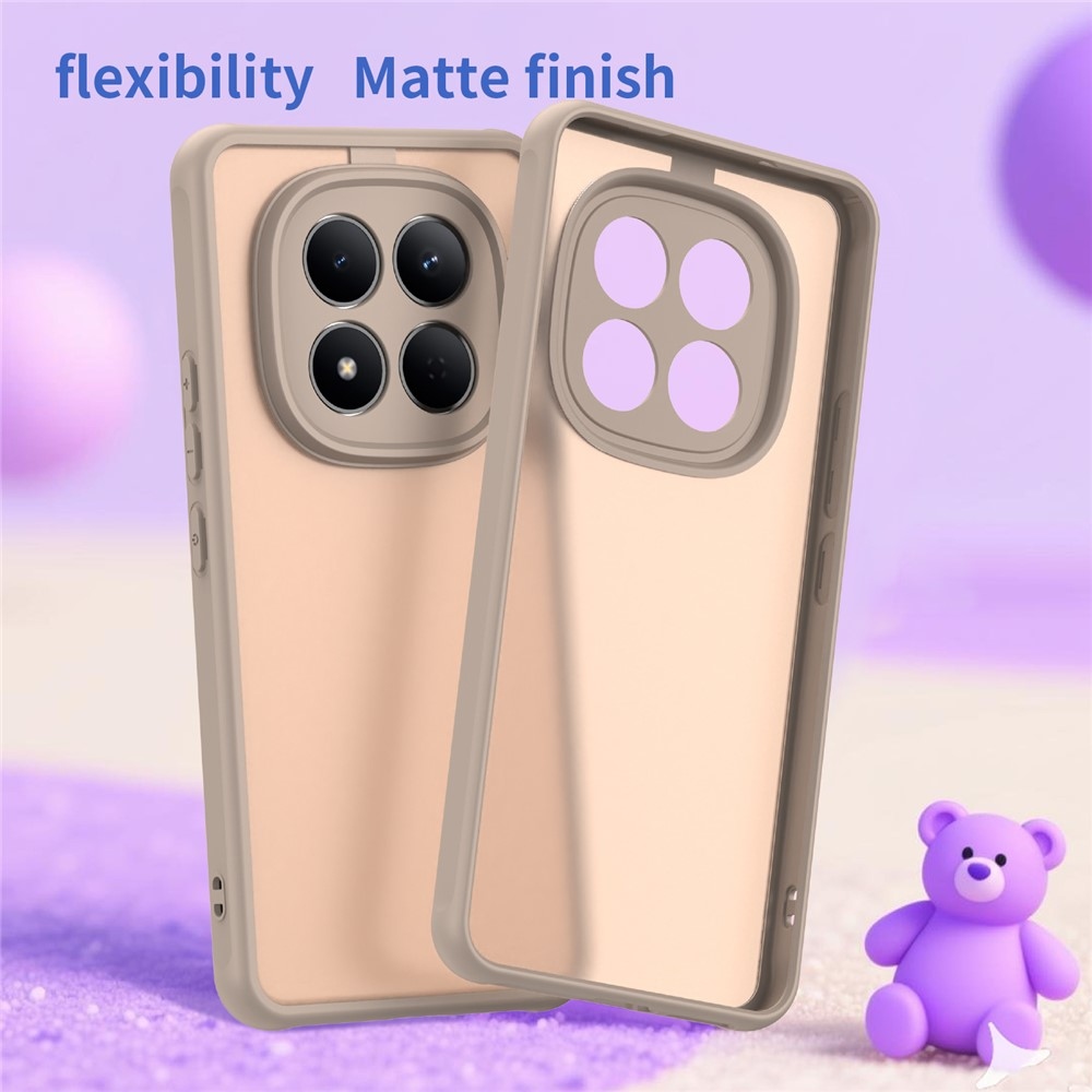 Gél tok kemény hátlappal Xiaomi Redmi Note 15 Pro 5G - narancssárga színben