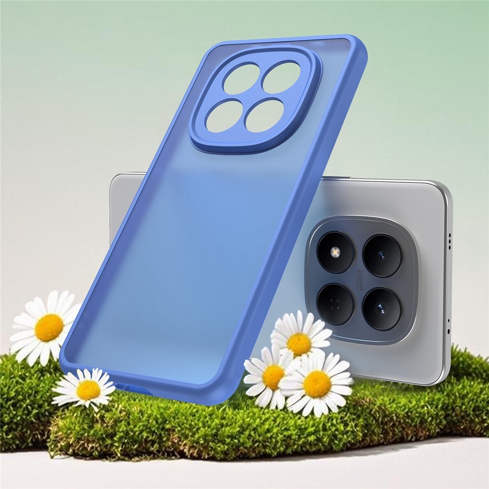 Gél tok kemény hátlappal a Xiaomi Redmi Note 15 Pro 5G számára - világoskék színben