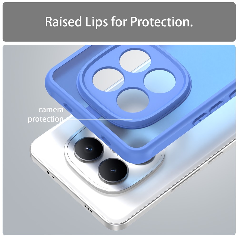 Gél tok kemény hátlappal a Xiaomi Redmi Note 15 Pro 5G számára - világoskék színben