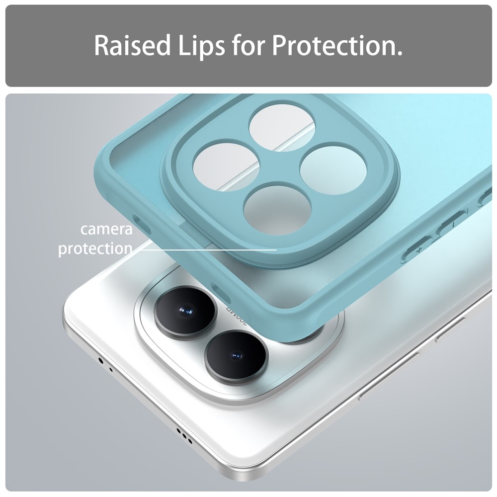 Gél tok kemény hátlappal a Xiaomi Redmi Note 15 Pro 5G számára - világoszöld