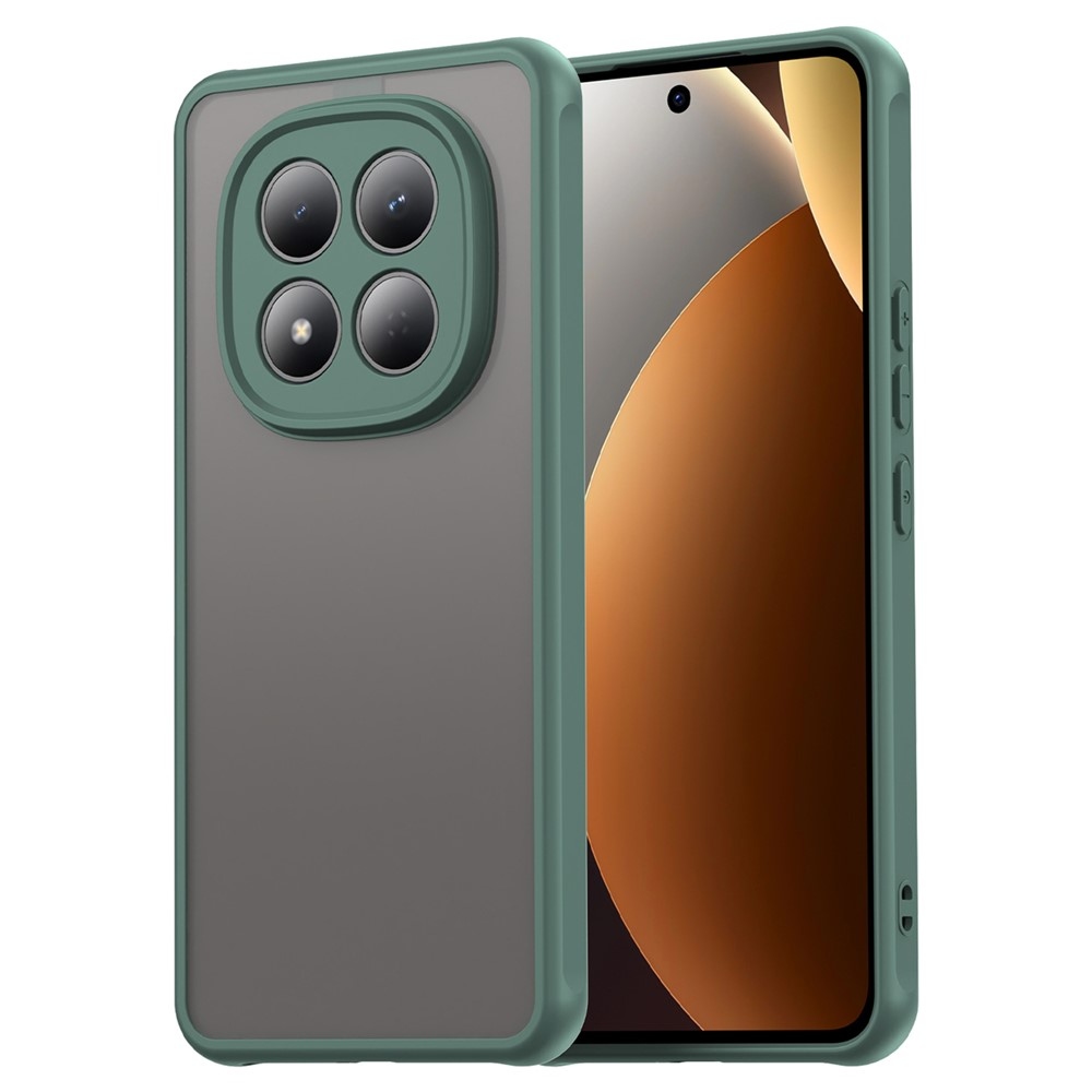 Gél tok kemény hátlappal a Xiaomi Redmi Note 15 Pro 5G számára - zöld