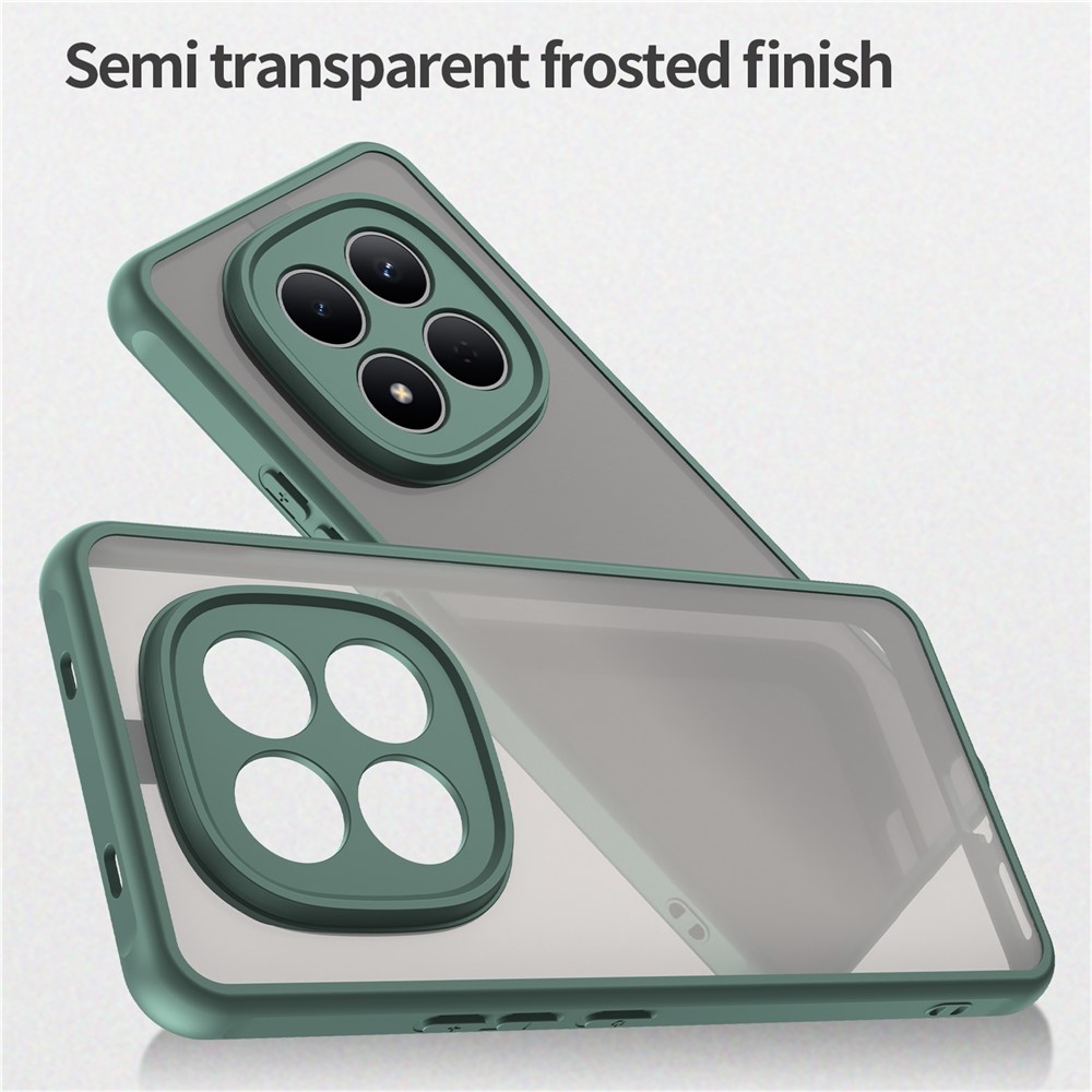 Gél tok kemény hátlappal a Xiaomi Redmi Note 15 Pro 5G számára - zöld