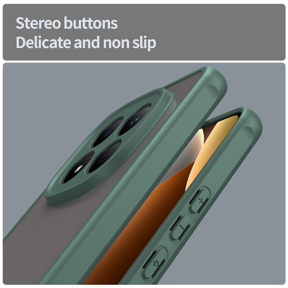 Gél tok kemény hátlappal a Xiaomi Redmi Note 15 Pro 5G számára - zöld