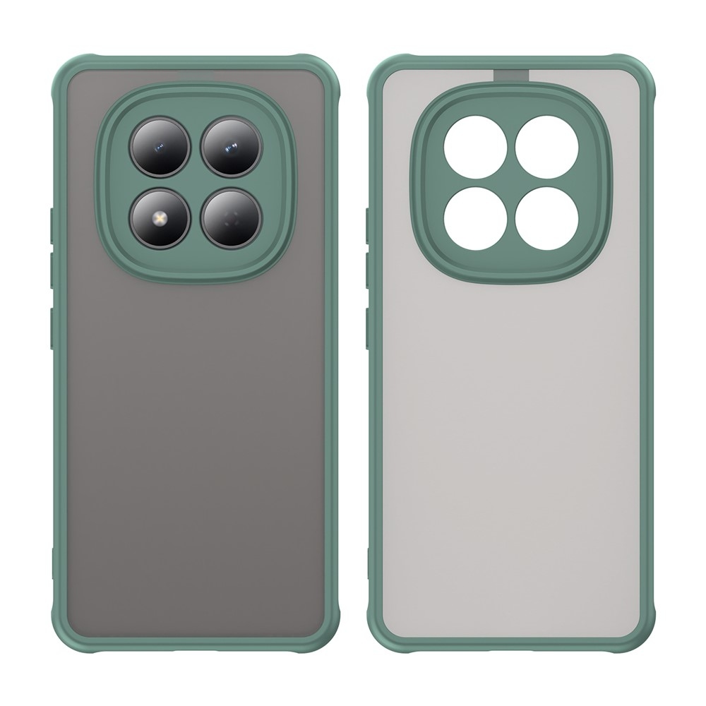 Gél tok kemény hátlappal a Xiaomi Redmi Note 15 Pro 5G számára - zöld