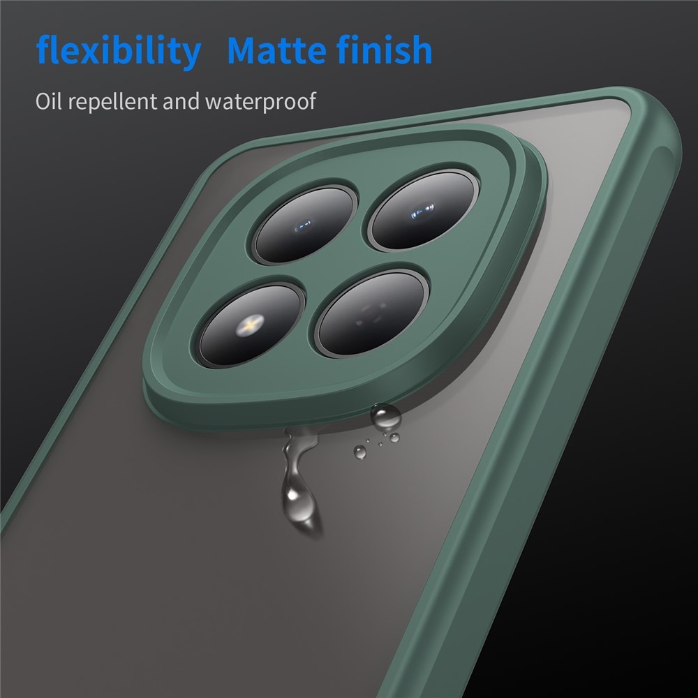 Gél tok kemény hátlappal a Xiaomi Redmi Note 15 Pro 5G számára - zöld