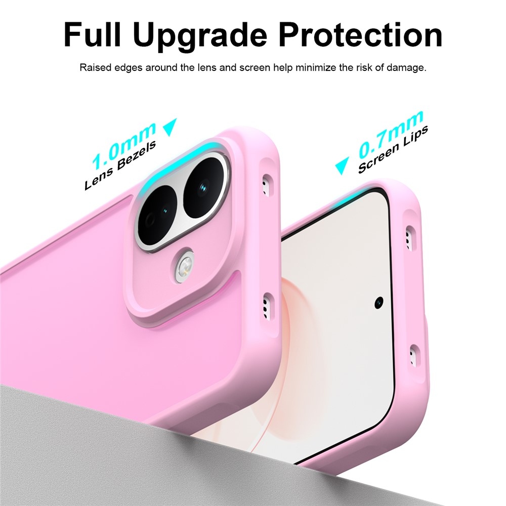 Proof gél tok merev hátlappal a Xiaomi Redmi Note 17 Pro 5G-hez – rózsaszín