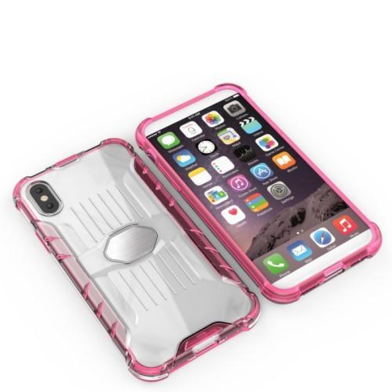 Bizonyítottan tartós hibrid tok iPhone X készülékhez - rózsaszínű