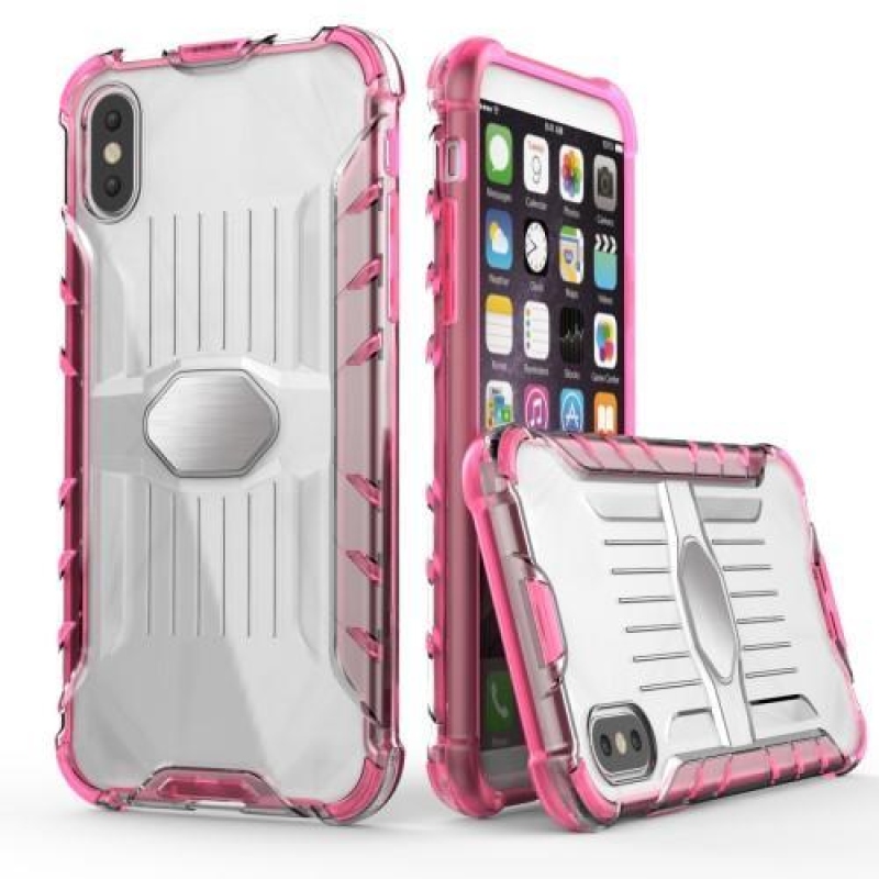 Bizonyítottan tartós hibrid tok iPhone X készülékhez - rózsaszínű