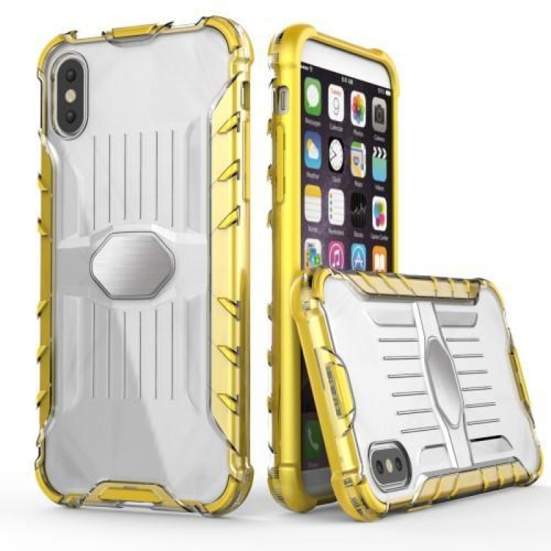 Ellenálló hibrid tok iPhone X készülékhez - sárga