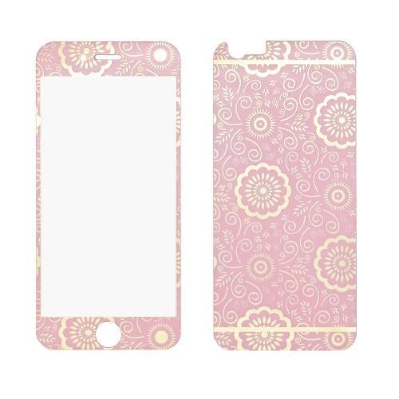 Védőkészlet elülső és hátsó edzett védőüveg iPhone 6 Plus és 6s Plus készülékhez - rózsaszínű