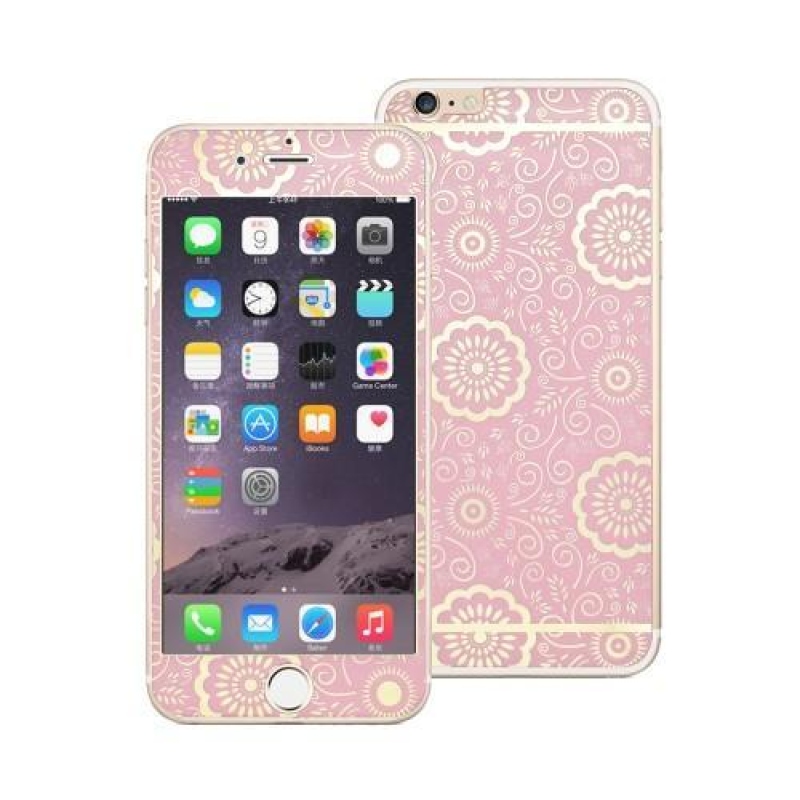 Védőkészlet elülső és hátsó edzett védőüveg iPhone 6 Plus és 6s Plus készülékhez - rózsaszínű