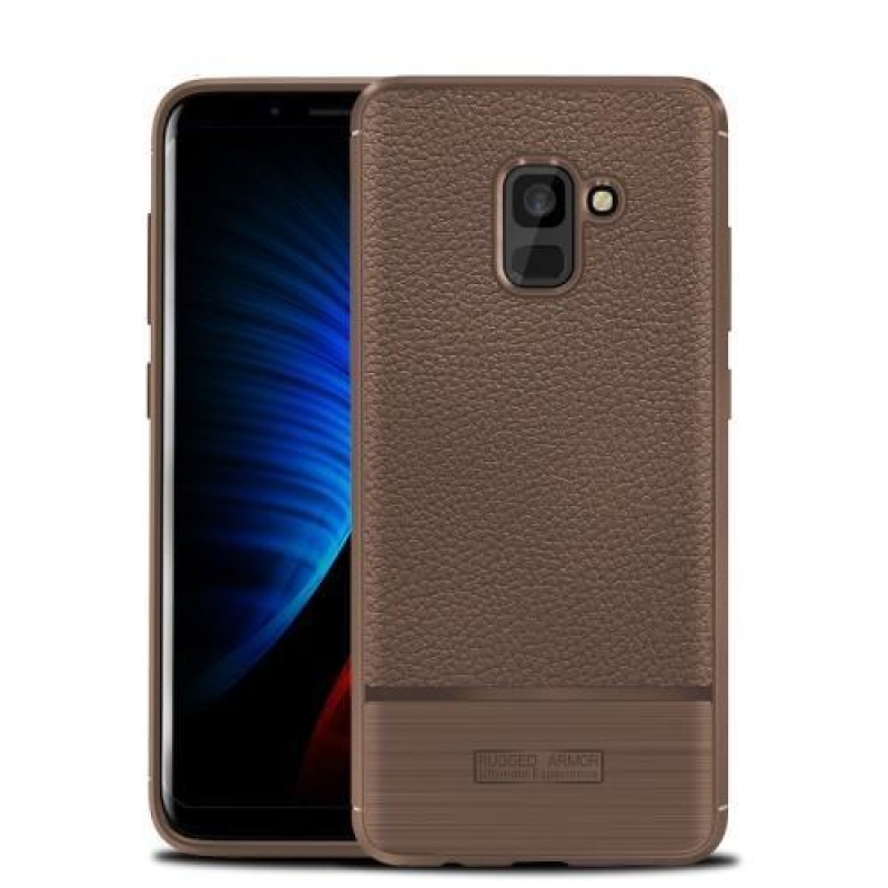 ProtectTexture zselés tok Samsung Galaxy A8 Plus (2018) - barna színben