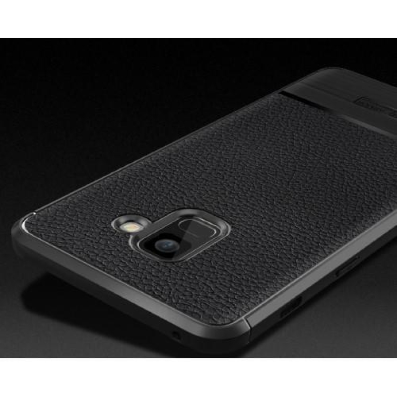 ProtectTexture zselés tok Samsung Galaxy A8 Plus (2018) - barna színben