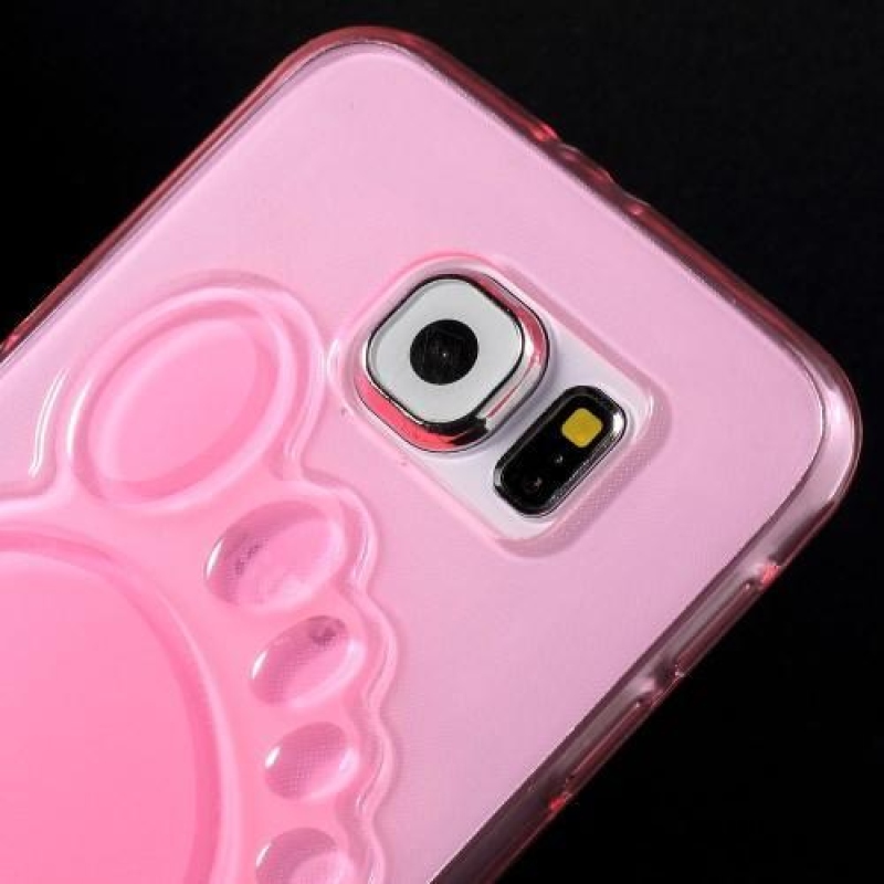 Csúszásgátló zselés borítás Samsung Galaxy S6-hoz - rózsaszínű