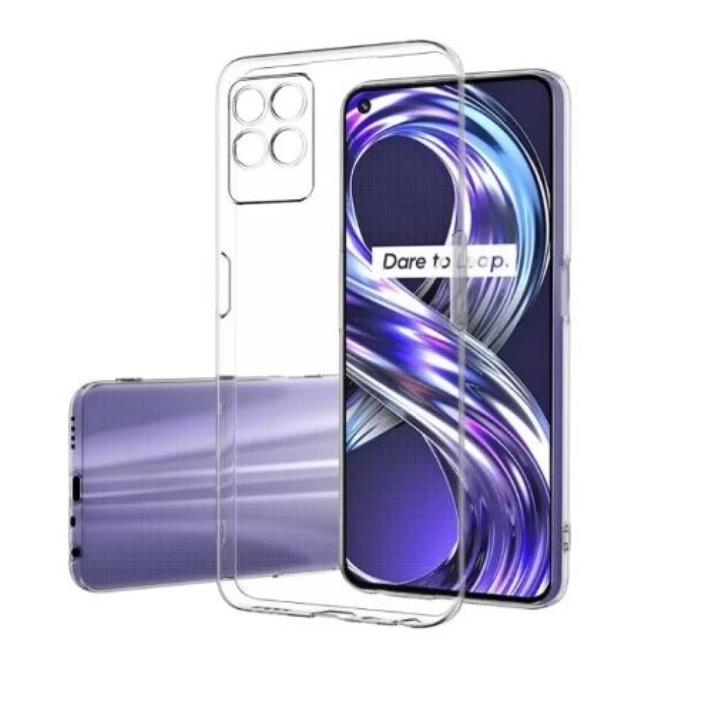 Átlátszó gél mobil tok Realme 8i - átlátszó
