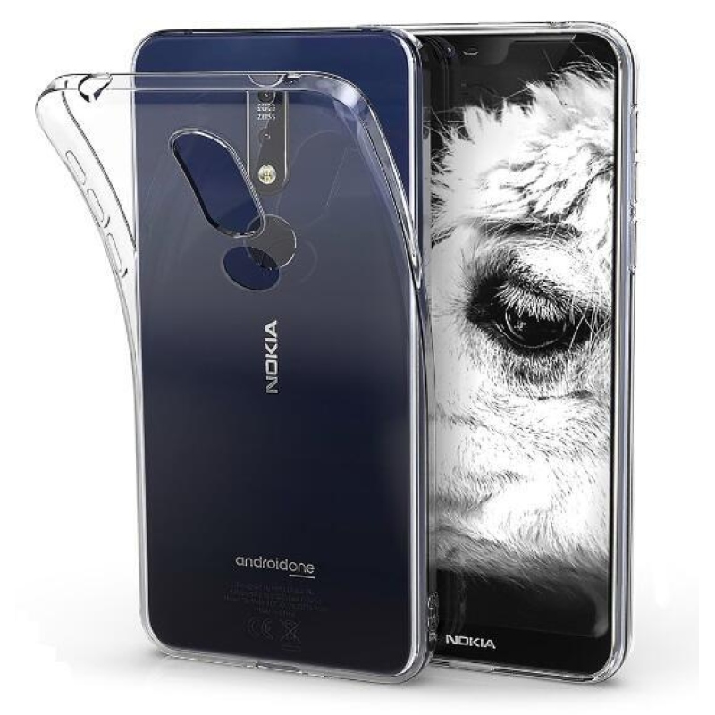 Átlátszó zselés tok Nokia 7.1 készülékhez - átlátszó