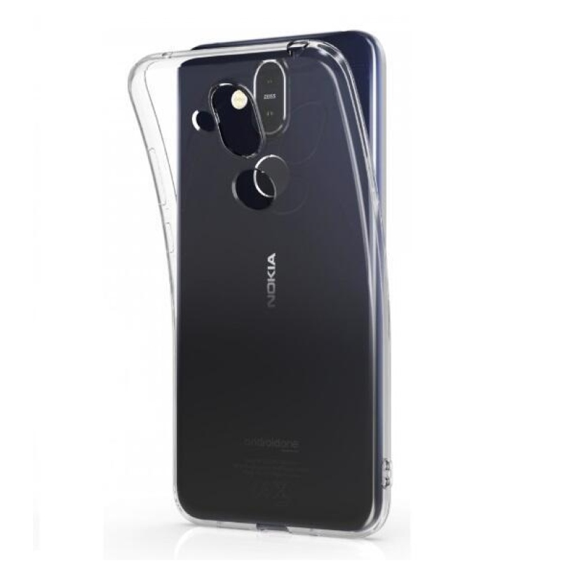 Átlátszó zselés tok Nokia 8.1 készülékhez - átlátszó