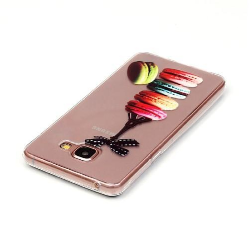 Átlátszó zselés tok Samsung Galaxy A3 (2016) - Eiffel-torony és makrancos sütemények - átlátszó