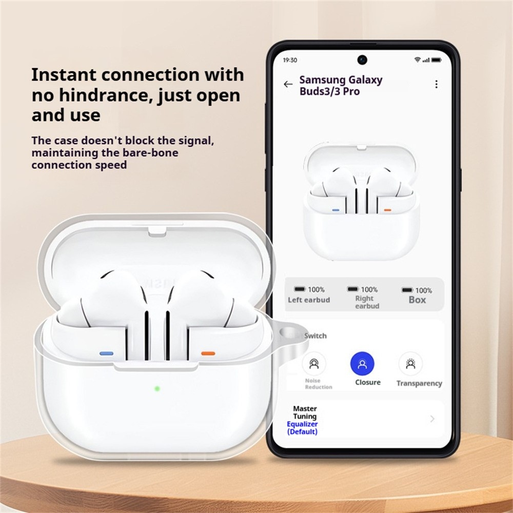 Átlátszó gél tok a Samsung Galaxy Buds3 FE/Buds3 Pro/Buds3 készülékekhez