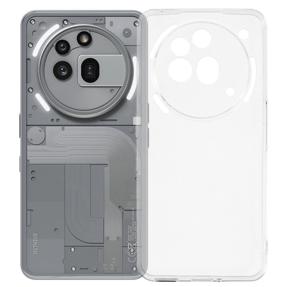 Átlátszó zselés tok Nothing Phone (3a) Pro készülékhez - átlátszó