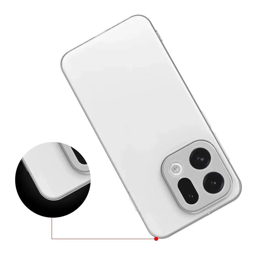 Átlátszó zselés tok az Oppo Find X9 5G számára - átlátszó