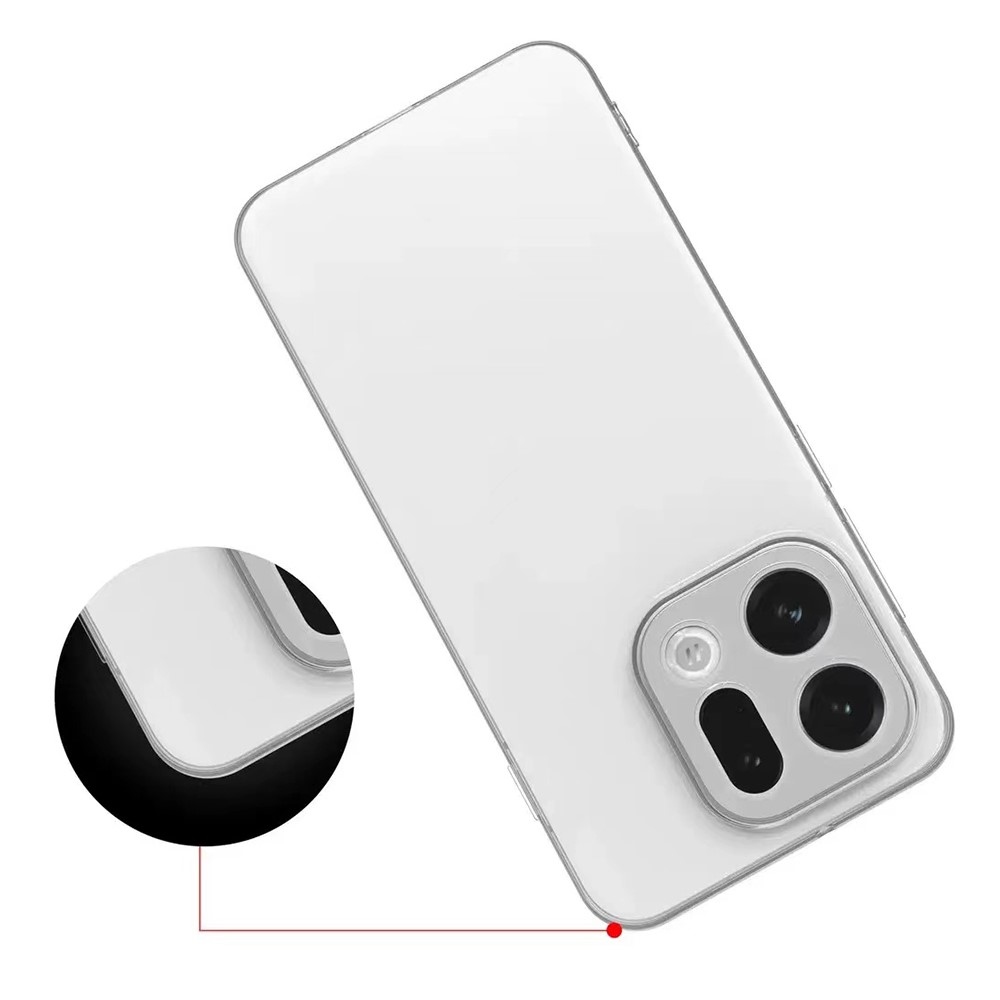 Átlátszó zselés tok az Oppo Find X9 Pro 5G számára - átlátszó