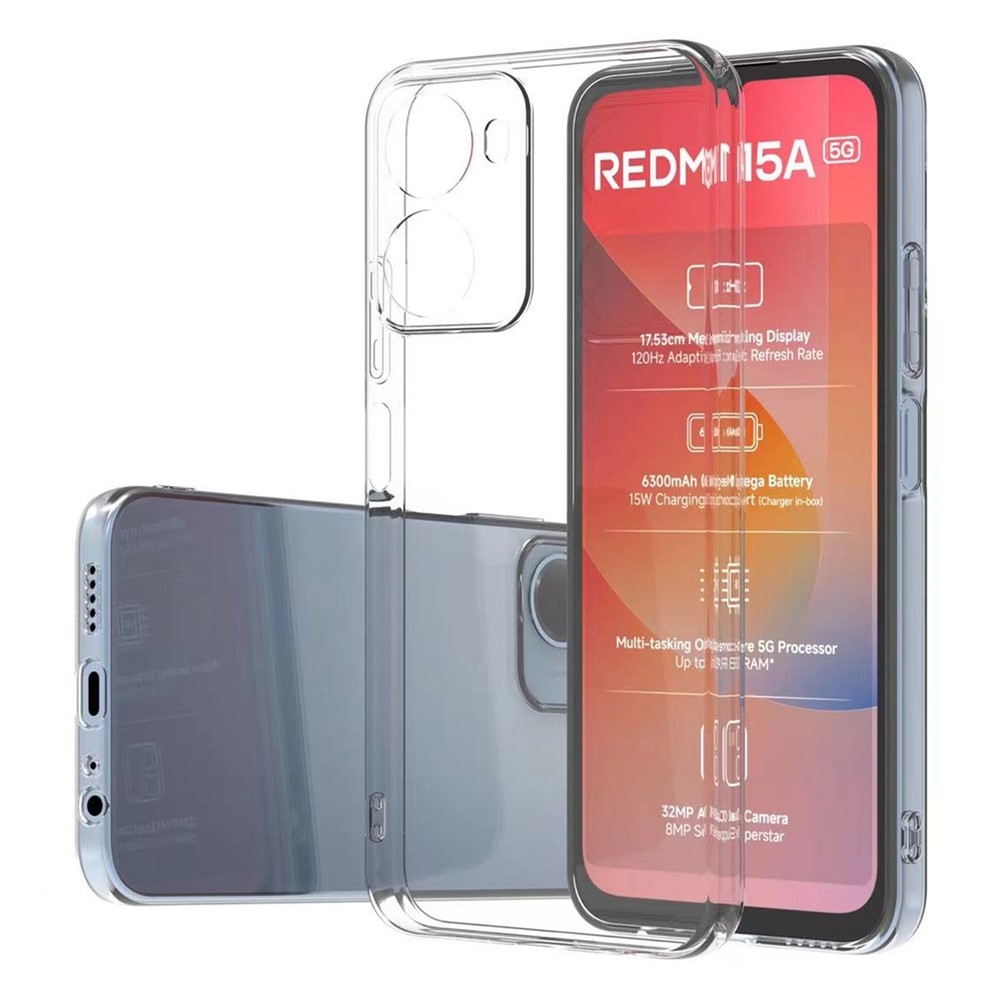 Átlátszó gél tok a Xiaomi Redmi Note 17 Pro Max 5G mobiltelefonhoz – átlátszó
