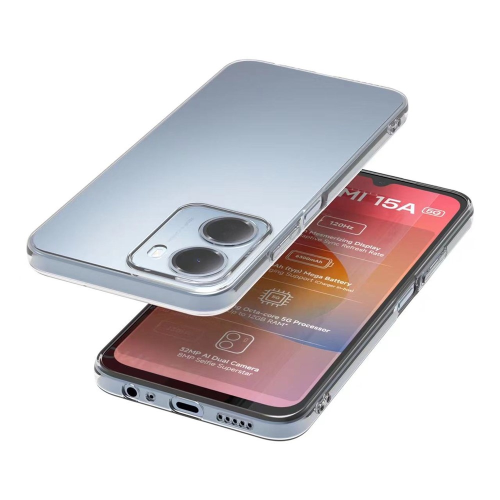 Átlátszó gél tok a Xiaomi Redmi Note 17 Pro Max 5G mobiltelefonhoz – átlátszó