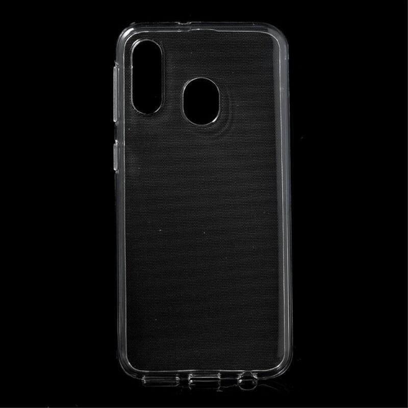 Átlátszó zselés tok Samsung Galaxy A40 mobiltelefonhoz - átlátszó