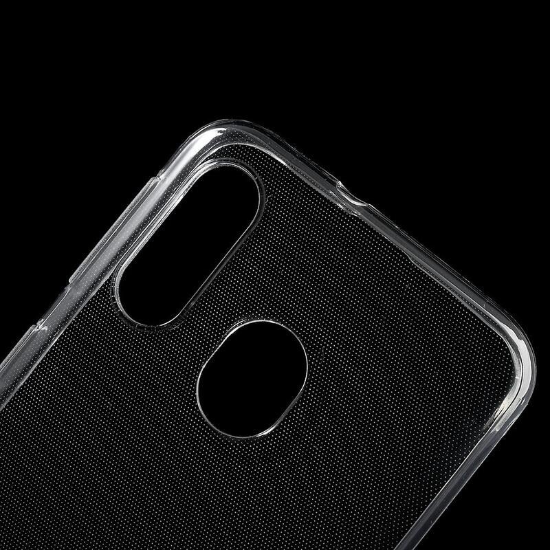 Átlátszó zselés tok Samsung Galaxy A40 mobiltelefonhoz - átlátszó