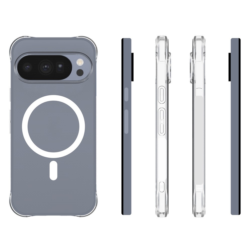 Átlátszó, MagSafe-kompatibilis gél tok a Google Pixel 11 Pro-hoz, megerősített sarkokkal