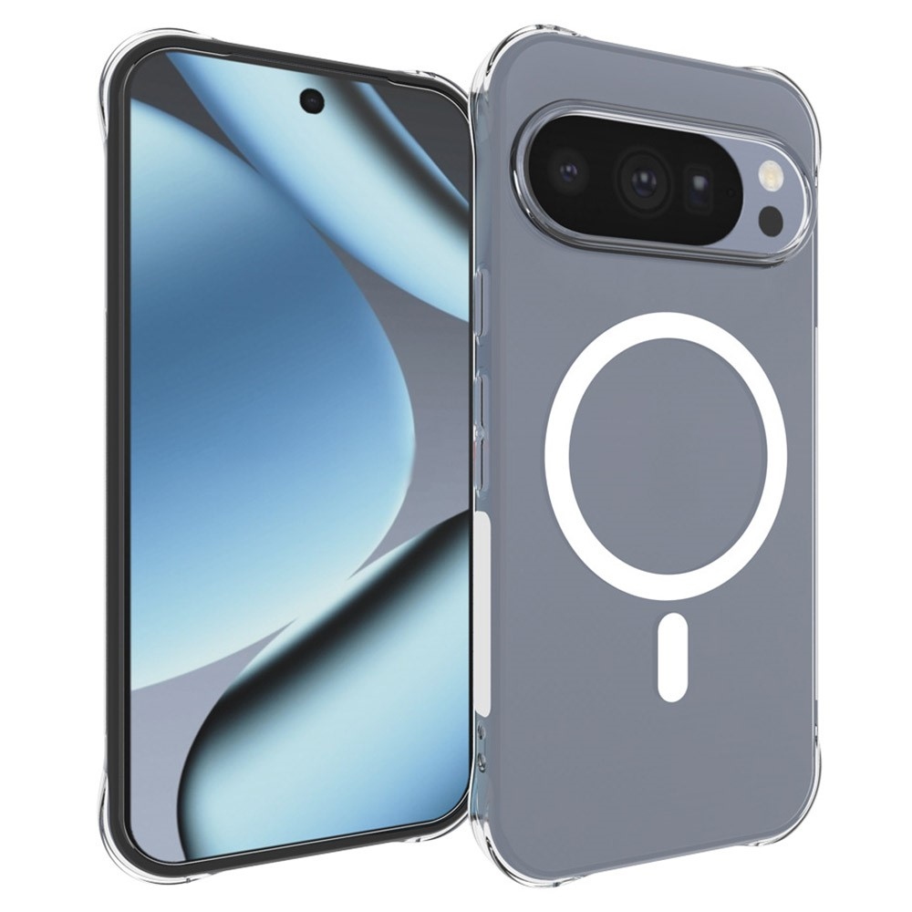 Átlátszó, MagSafe-kompatibilis gél tok a Google Pixel 11 Pro-hoz, megerősített sarkokkal