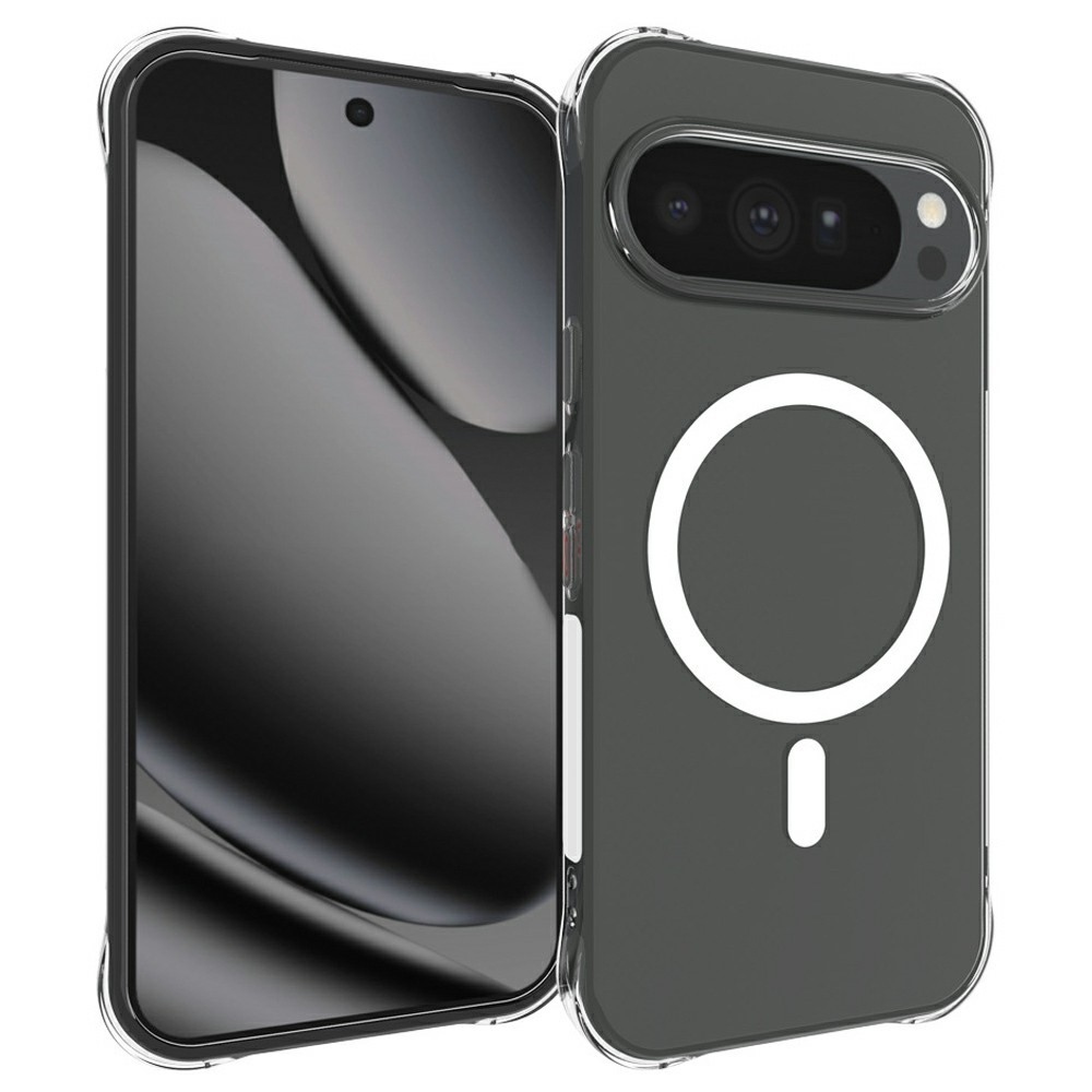 Átlátszó, MagSafe-kompatibilis gél tok a Google Pixel 11 Pro XL-hez, megerősített sarkokkal