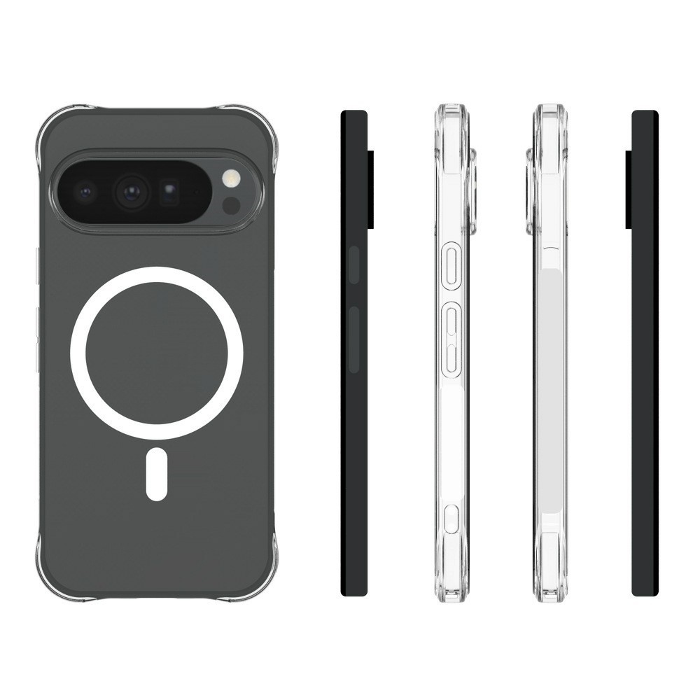 Átlátszó, MagSafe-kompatibilis gél tok a Google Pixel 11 Pro XL-hez, megerősített sarkokkal