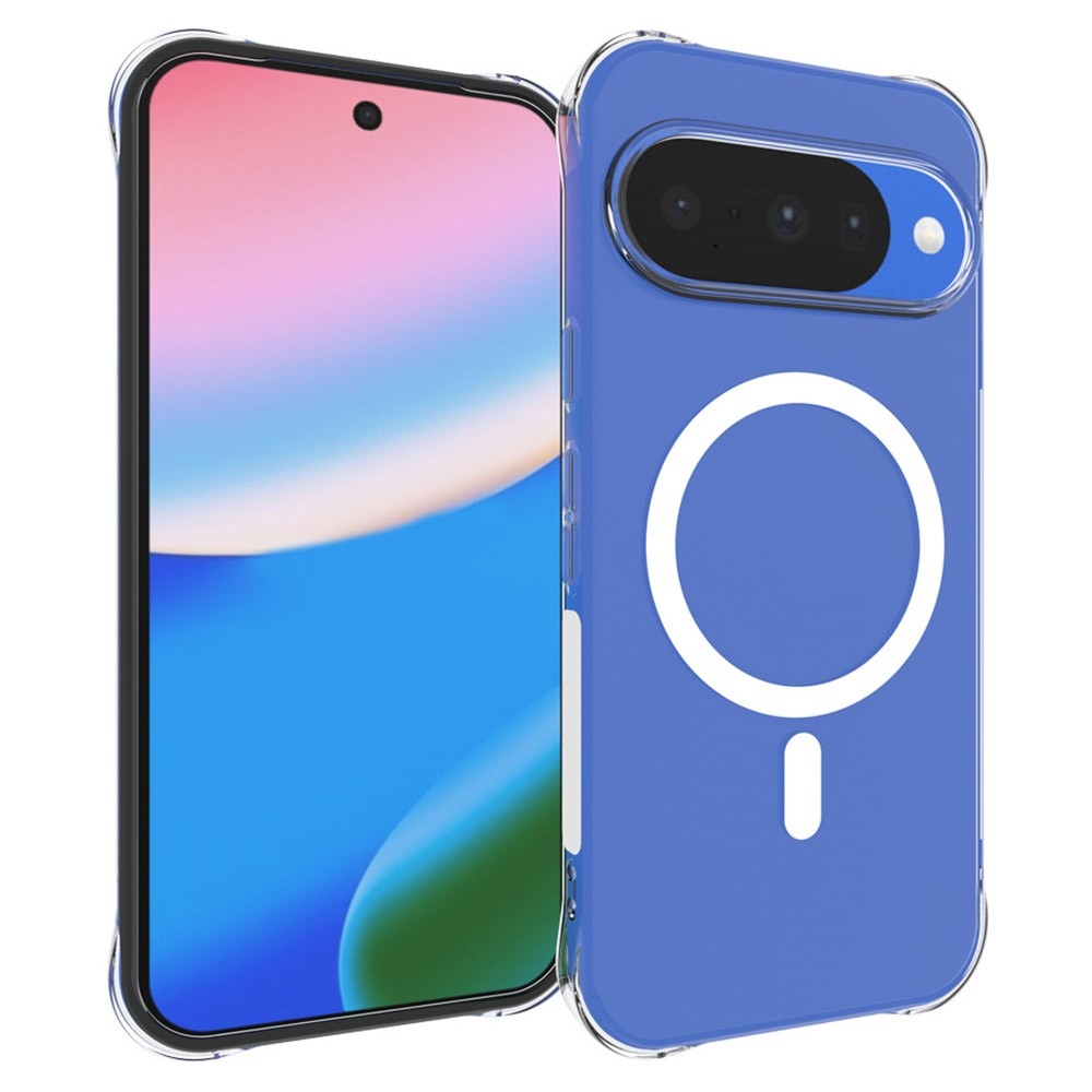 Átlátszó, MagSafe-kompatibilis gél tok a Google Pixel 11-hez, megerősített sarkokkal