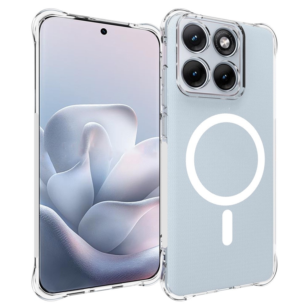 Átlátszó zselés tok MagSafe-val a Motorola Edge 70 Fusion 5G készülékhez, megerősített sarkokkal