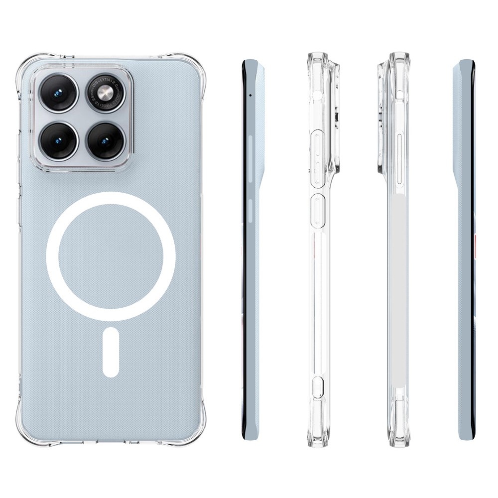 Átlátszó zselés tok MagSafe-val a Motorola Edge 70 Fusion 5G készülékhez, megerősített sarkokkal