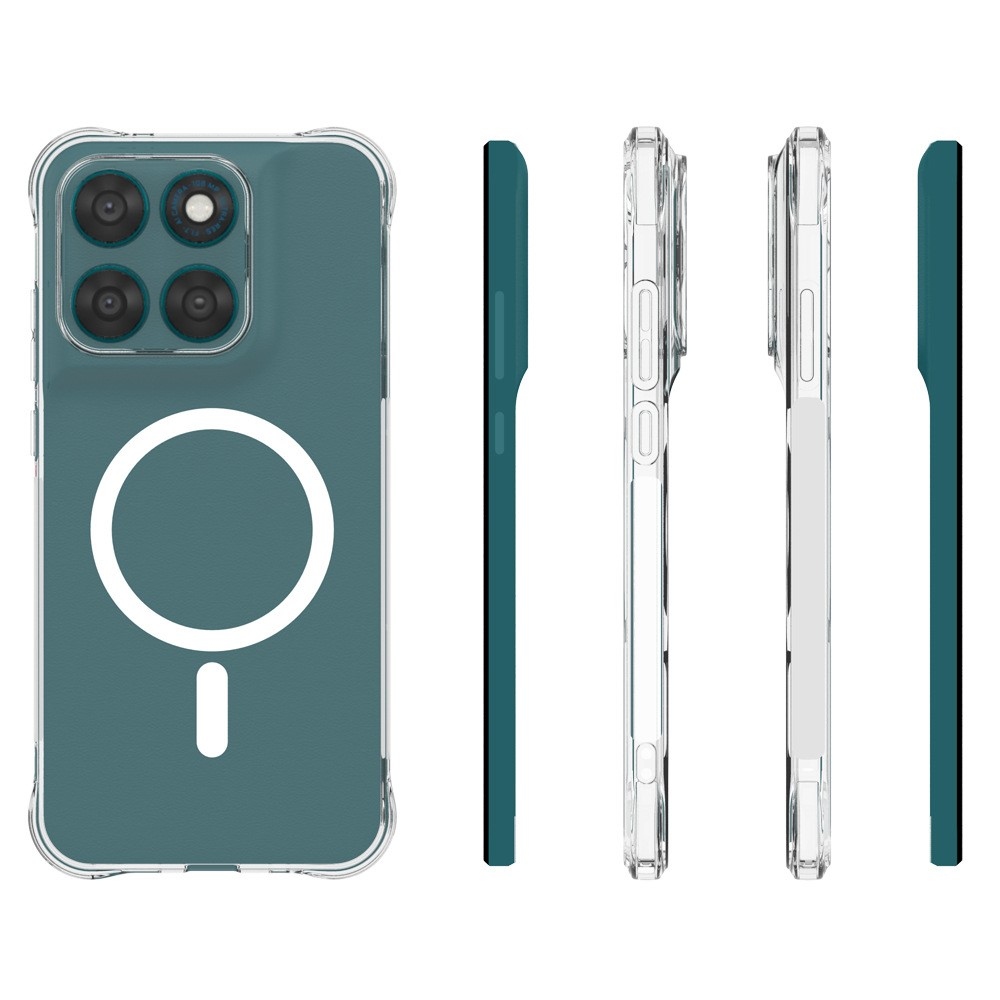 Átlátszó, MagSafe-kompatibilis gél tok a Motorola Moto G87 5G/G77 5G/G67 5G modellekhez, megerősített sarkokkal