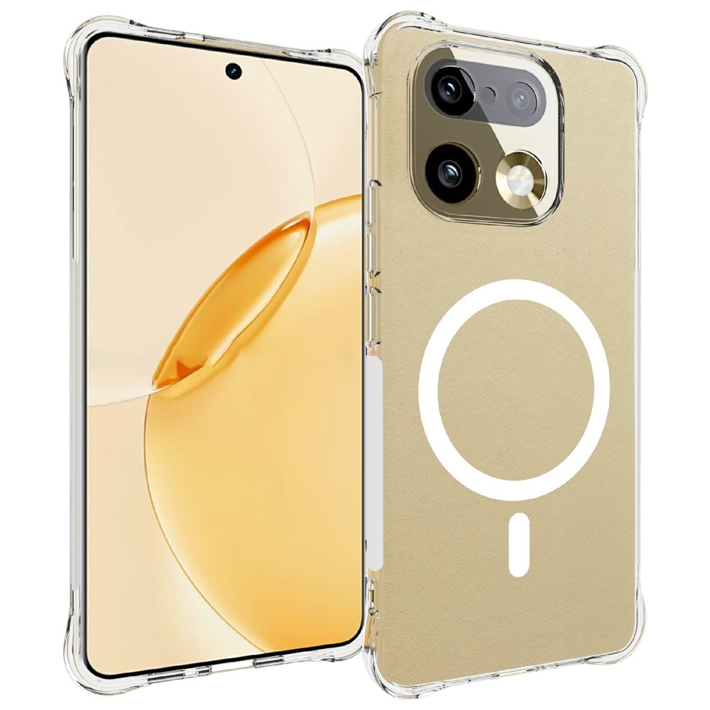Átlátszó zselés tok MagSafe-val a Realme 16 Pro+ 5G számára, megerősített sarkokkal