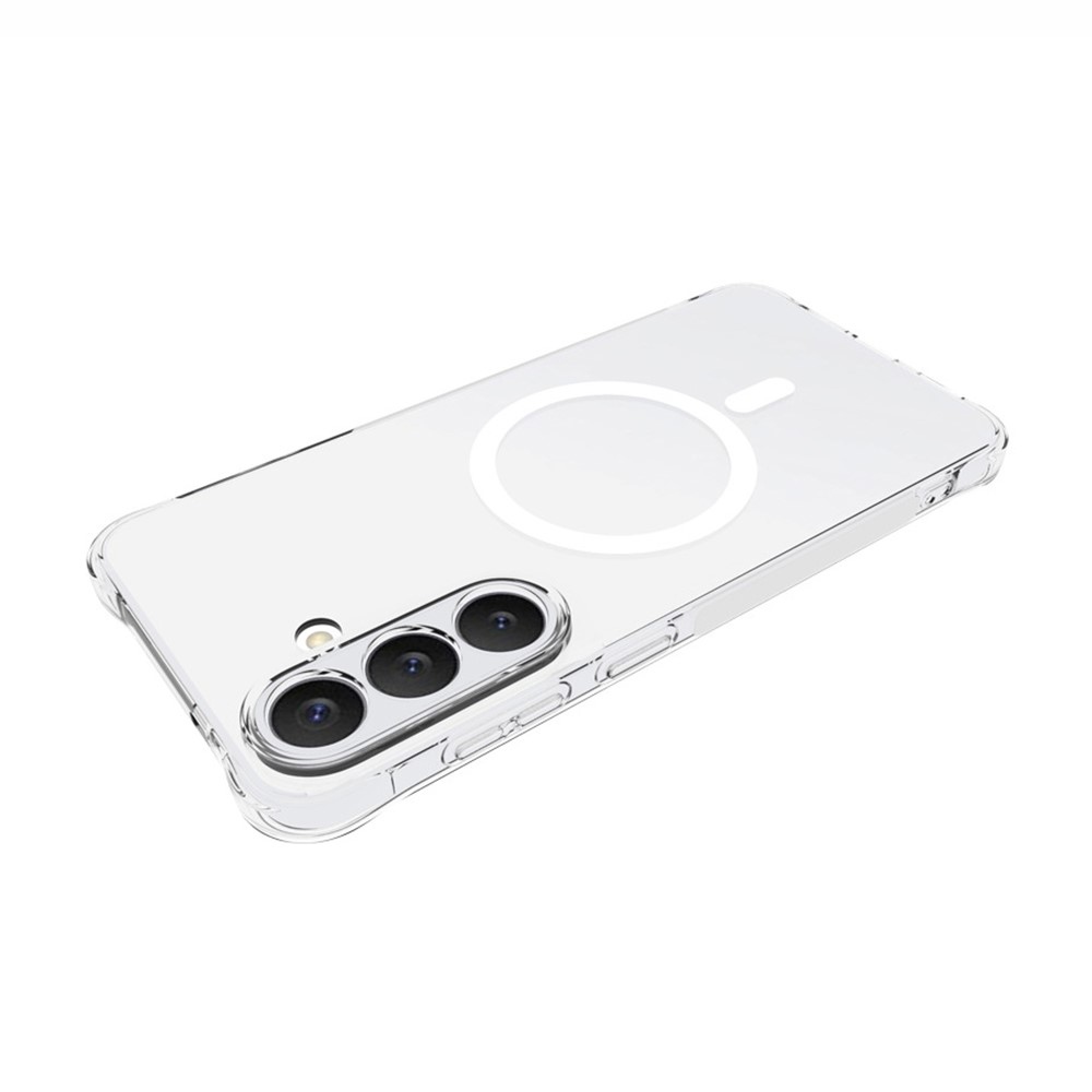 Átlátszó, MagSafe-kompatibilis gél tok a Samsung Galaxy S26 FE-hez, megerősített sarkokkal