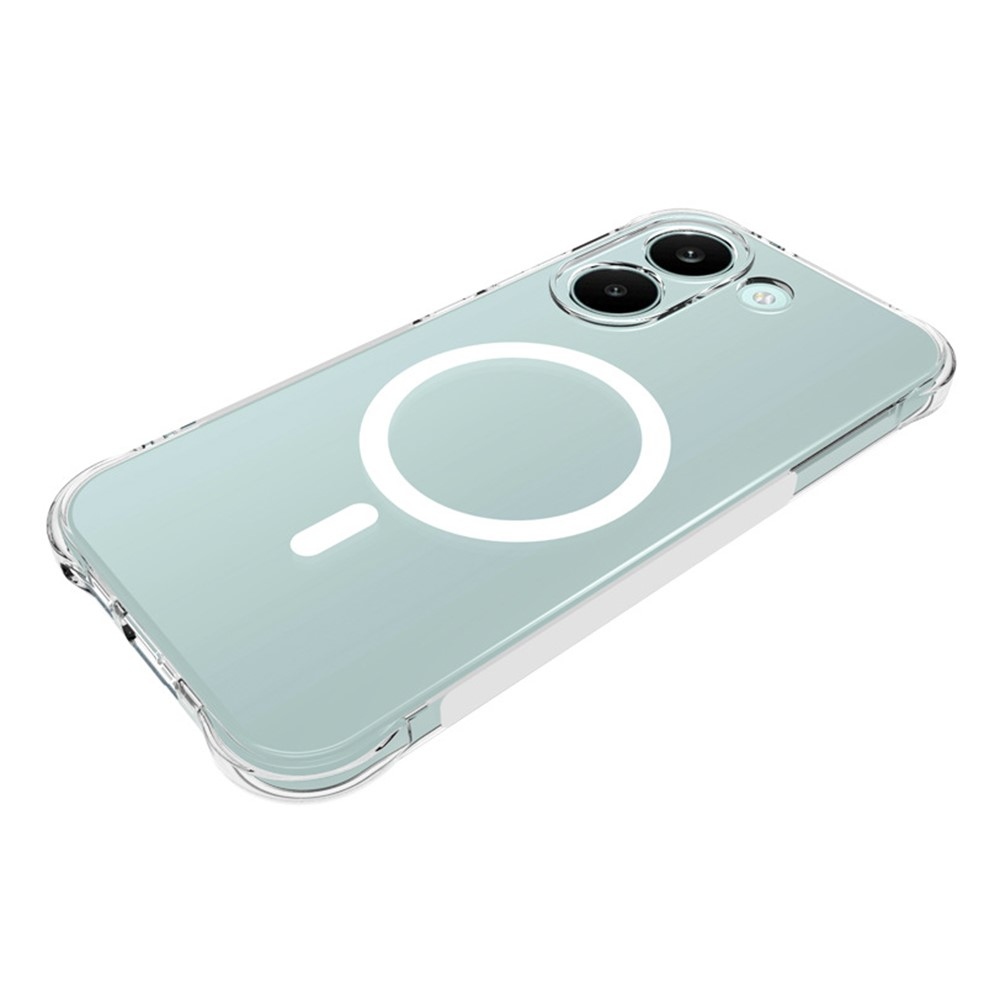 Átlátszó zselés tok MagSafe-vel a Xiaomi Poco X8 Pro 5G számára, megerősített sarkokkal