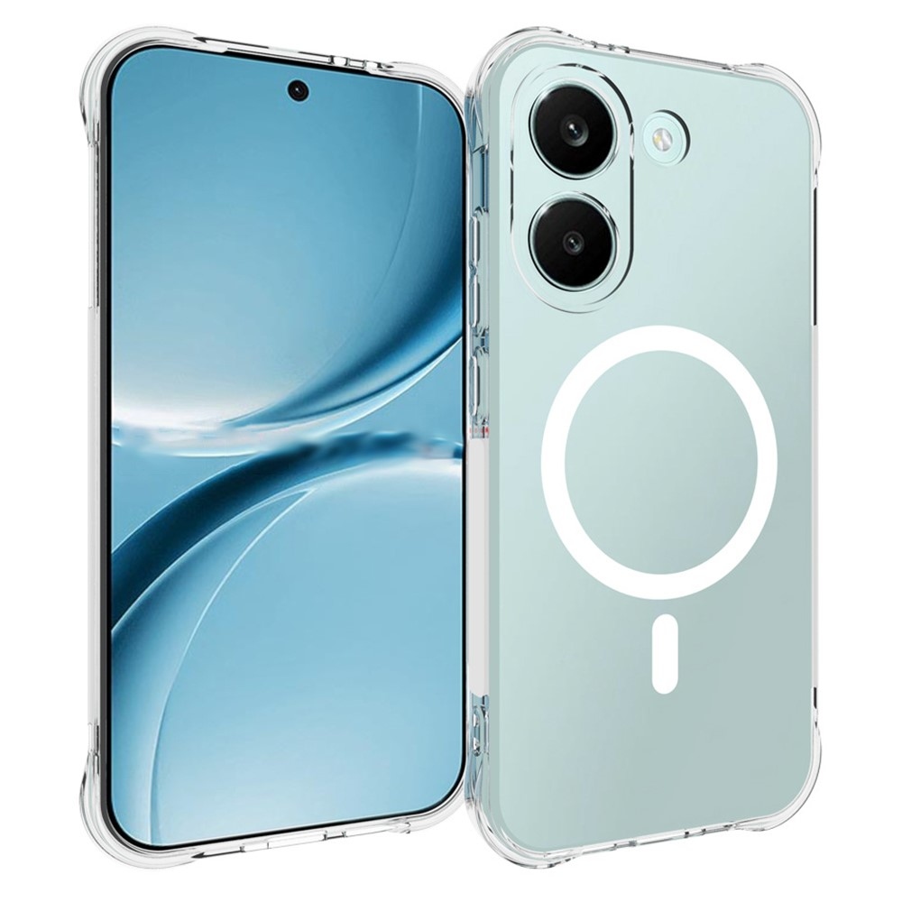 Átlátszó zselés tok MagSafe-vel a Xiaomi Poco X8 Pro 5G számára, megerősített sarkokkal