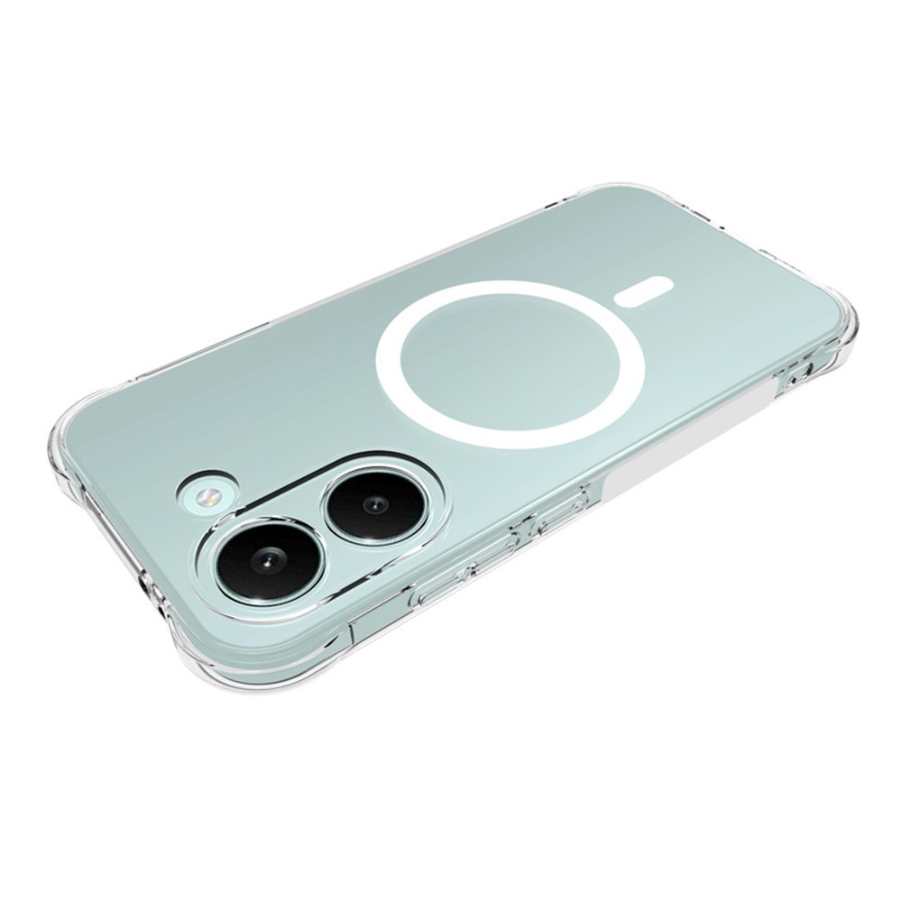 Átlátszó zselés tok MagSafe-vel a Xiaomi Poco X8 Pro 5G számára, megerősített sarkokkal