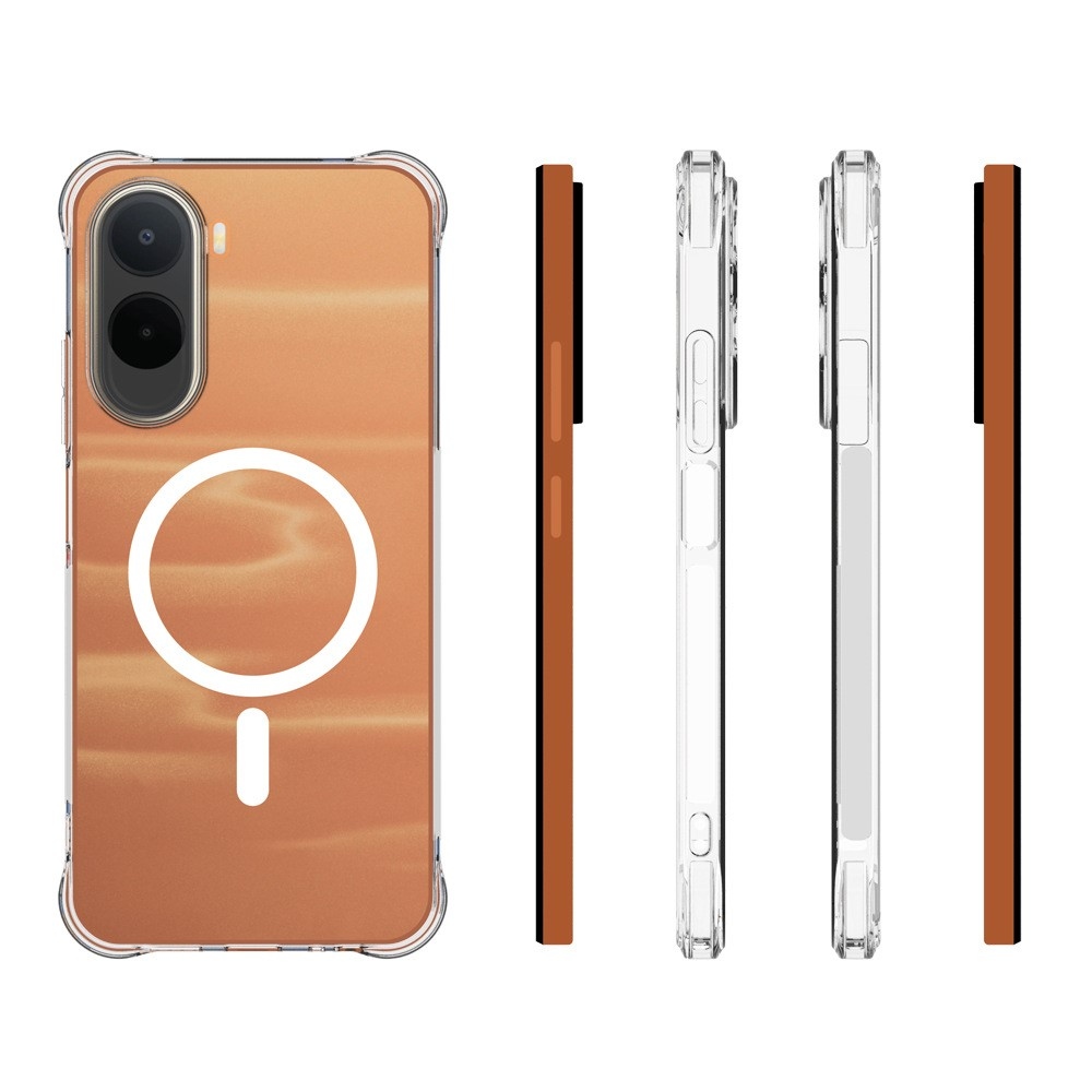 Átlátszó zselés tok MagSafe-val a Xiaomi Redmi A7 Pro-ra, megerősített sarkokkal